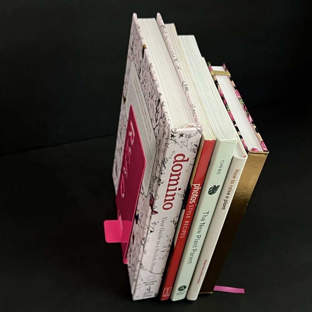 Metal READ Bookends Set of 2 Hot Pink Retro Cutout Design NWT - Picture 9 of 15